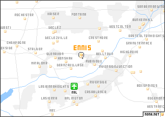 map of Ennis