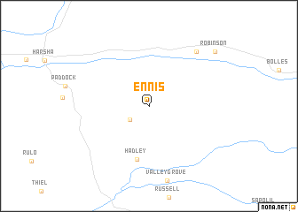 map of Ennis
