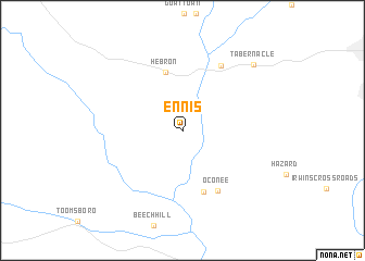 map of Ennis