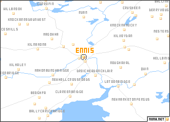map of Ennis