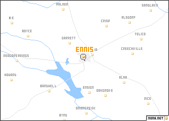 map of Ennis