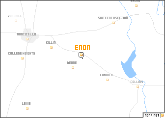 map of Enon