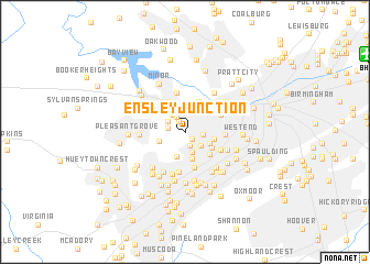 map of Ensley Junction