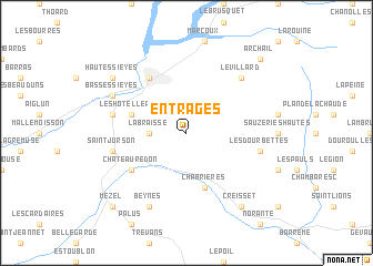 map of Entrages