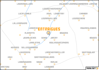map of Entraigues