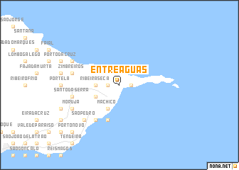 map of Entre Águas