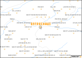 map of Entrechaux