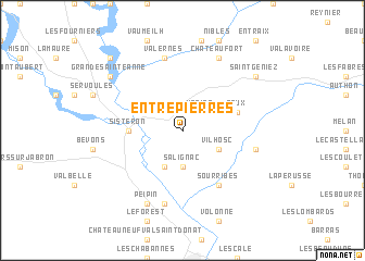 map of Entrepierres