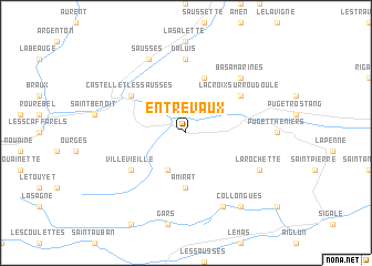 map of Entrevaux