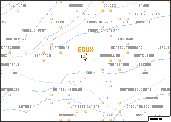 map of Éoux