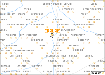 map of Épalais