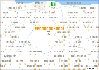 map of Epáno Arkhánai