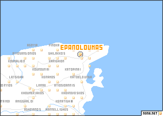 map of Epáno Loúmas