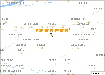 map of Épeigné-les-Bois