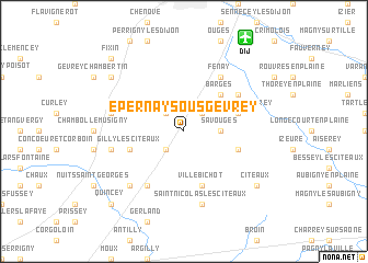 map of Épernay-sous-Gevrey