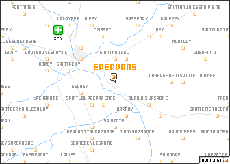 map of Épervans