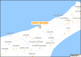map of Ephtakomi