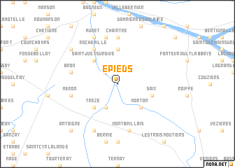 map of Épieds