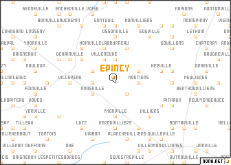 map of Épincy