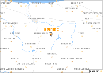map of Épiniac