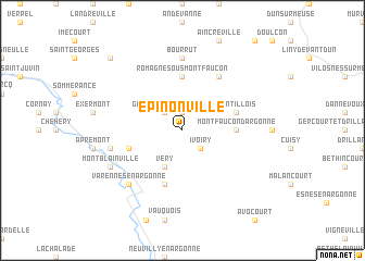map of Épinonville
