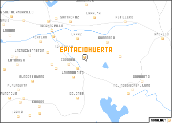 map of Epitacio Huerta