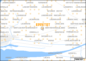 map of Épretot