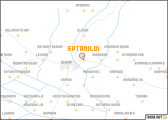 map of Eptámiloi