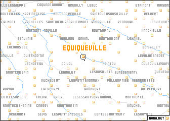 map of Équiqueville