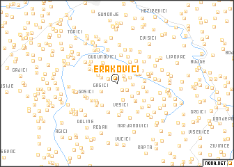 map of Erakovići