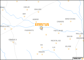 map of Erastus