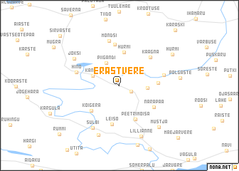 map of Erastvere