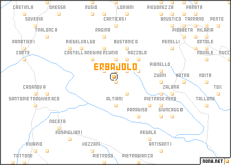 map of Erbajolo