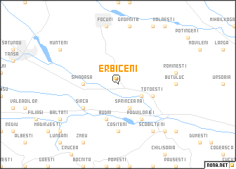 map of Erbiceni