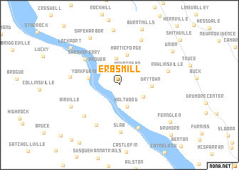 map of Erbs Mill