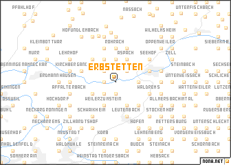 map of Erbstetten
