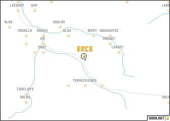 map of Ercé