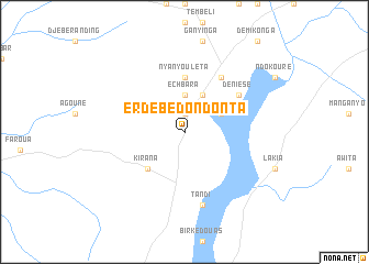 map of Erdébé Dondonta