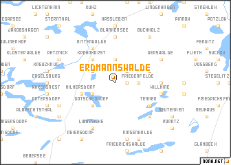 map of Erdmannswalde