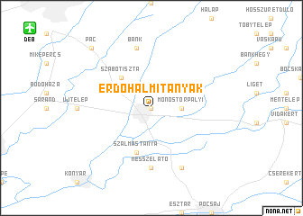 map of Erdőhalmi Tanyák