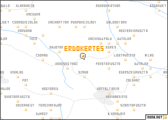 map of Erdőkertes
