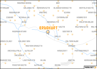 map of Erdőkürt