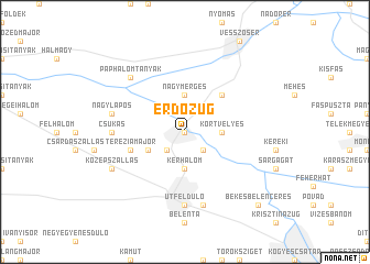 map of Erdőzug