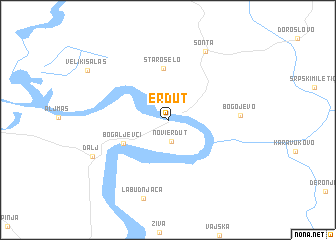 map of Erdut