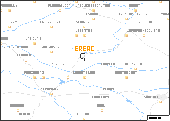 map of Éréac