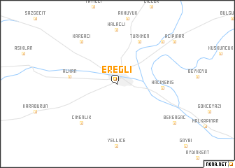 map of Ereğli