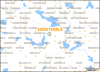 map of Eremitemåla