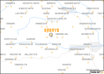 map of Erenyő