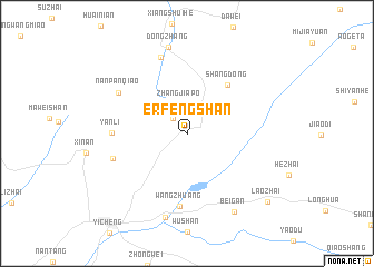 map of Erfengshan