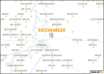 map of Erichshagen